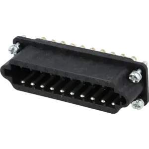 Ficha rectangular 20 pinos fêmea c/ terminais de parafuso