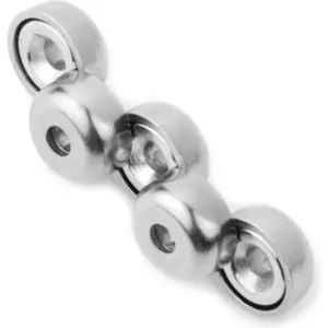 Íman Neodymium (NdFeB) redondo com furo para cabeça de parafuso N38 Ø10x4.5mm