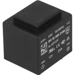 Transformador encapsulado para PCB 24VAC ->12V 3VA 250mA