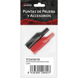 Conjunto de cocodrilos (negra+roja) (Ø2mm) CAT.III/1000V