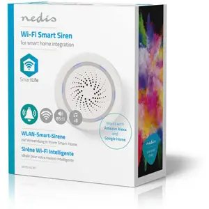 Sirene inteligente Wifi 85dB 65x30mm (compatível c/ Tuya) SmartLife