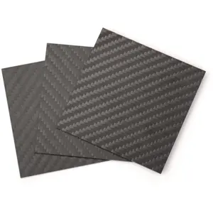 Conjunto de 3x folhas de carbono p/ gravação a laser e corte CNC - 80x80x2mm