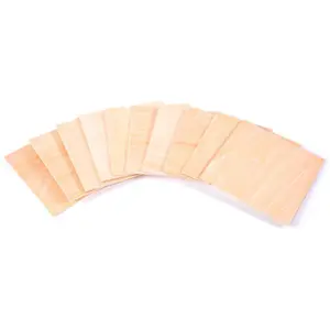 Conjunto de 10x quadrados de madeira lisa p/ gravação a laser e corte CNC - 80x80x1,5mm