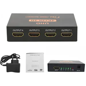 Repartidor de HDMI (1 in - 4 out) Full HD 2K 4K 3D