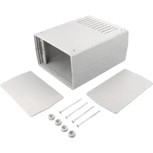Caixa Plástica Ventilada 147mmx180mmx90mm cinzenta
