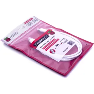 Cabo HDMI p/ Raspberry Pi Zero oficial, macho tipo A «» macho mini-HDMI - branco - 1.0m - SC0863