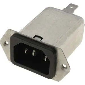 Ficha IEC 60320 (macho) 3pin 15A painel com filtro