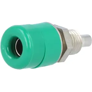Borne de painel 4mm 60VDC c/ terminal de rosca - verde claro