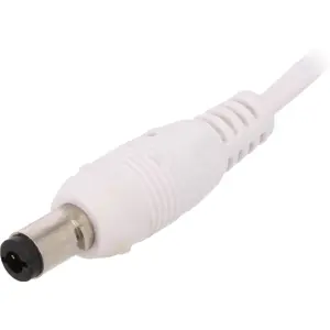 Cabo c/ ficha DC fêmea com bloqueio ø5.5x2.5mm (2A) - 2.0m - branco
