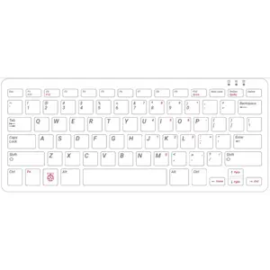 Teclado USB Raspberry Pi vermelho/branco c/ HUB USB - versão US - oficial Raspberry Pi