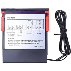 Termostato digital 100-220VAC (-50..110ºC) c/  besouro e sonda NTC