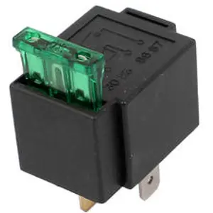 Relé automotivo 12VDC 30A SPST (4 pinos) c/ fusível