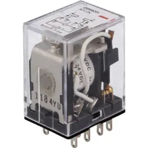 Relé industrial 24VDC 5A DPDT (10 pinos)