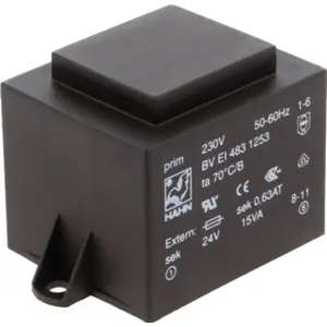 Transformador encapsulado para PCB 230VAC 24V 15VA