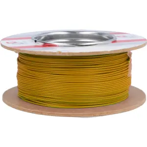 Bobine de fio de cobre multifilar 1x0.35mm² - amarelo - 100m