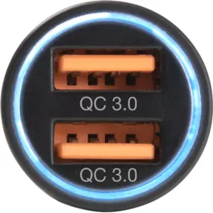 Carregador de automóvel, 36 W, 6 A, QC 3.0