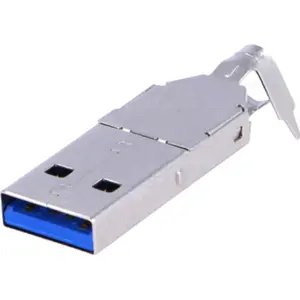 Ficha USB-A (3.0) macho para soldar en cable