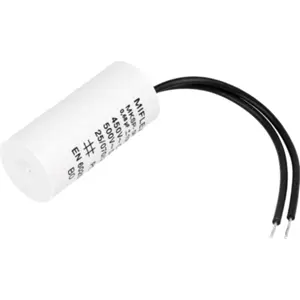 Condensador para motor 0.68uF 450V Ø20x42mm - c/ fios