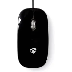 Rato óptico 1000DPI ultrafino com fio e scroll - Preto