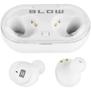 Auriculares in-ear Bluetooth 5.0 com microfone recarregáveis c/ estojo de bateria - Branco