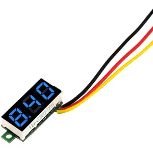Voltímetro LED mini de 0.28'' 0..30VDC (3 dígitos) - azul