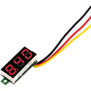 Voltímetro LED mini 0.28'' 0..30VDC (3 dígitos)  - vermelho