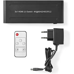 Comutador HDMI 3/1 manual 4K HDCP 2.2