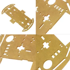 Kit para carro Robôt 4WD c/ motores e rodas + sup. de pilhas para Arduino