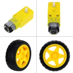 Kit para carro Robôt 2WD c/ motores e rodas + sup. de pilhas para Arduino