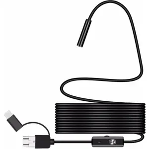 Cámara de inspección visual (boroscopio) 720P Ø8mm USB de cable semirrígido para ordenador y Android - 10m