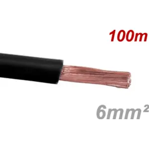 Fio elétrico multifilar V 6mm² Preto - H07V-K [rolo 100m]