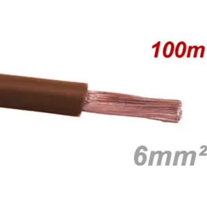 Fio elétrico multifilar V 6mm² Castanho - H07V-K [rolo 100m]