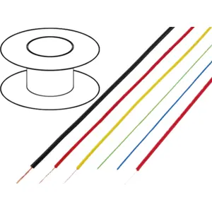 Bobine de fio de cobre multifilar 1x0.35mm² - Preto - 100m