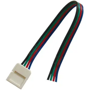 Conector de ligação de clip com fios para fita de LED RGB 10mm (SMD5050/SMD5630)