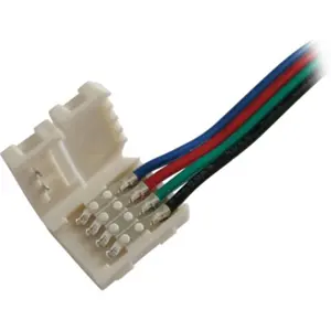 Conector de ligação de clip com fios para fita de LED RGB 10mm (SMD5050/SMD5630)