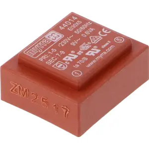 Transformador encapsulado para PCB 230V/9V 0,6VA - MYRRA 44014