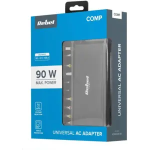 Fonte de alimentação automática 18.5..20VDC, máx. 90W, 4.86A c/ 10 adaptadores