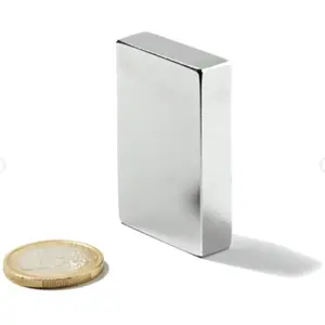 Íman Neodymium (NdFeB) quadrado N40 50x25x10mm