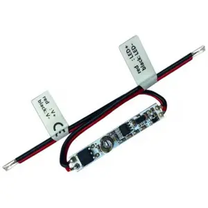 Regulador de flujo luminoso touch 12/24VDC 3A 72W para perfiles de aluminio - 42x10x3mm