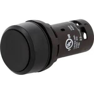 Botão de pressão OFF-(ON) 240VAC 1A Ø22mm - preto - ABB 1SFA619100R1016