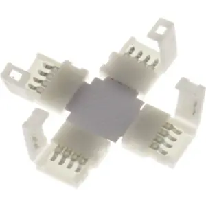 União 'X' para fitas de LED RGB do tipo SMD5050 de 10mm