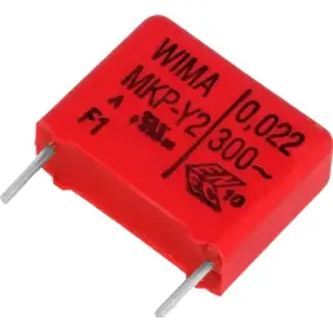 Condensador Polipropileno Y2 22nF/0.022uF 300V RM15mm- MKY22W22204D00KSSD