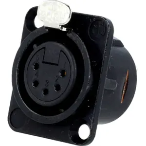Ficha Cannon (XLR) 5 pinos fêmea para painel