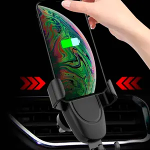 Suporte universal para telemóvel c/ carregamento Qi Wireless 10W