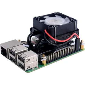 Dissipador c/ ventoinha de baixo perfil c/ luz RGB para Raspberry Pi 3B/3B+/4B