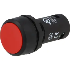 Botão de pressão ON-(OFF) 240VAC 1A Ø22mm - vermelho - ABB 1SFA619100R1041