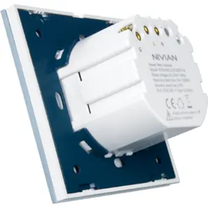 Tomada inteligente Schuko de embutir WiFi 2.4GHz (compatível c/ TUYA)