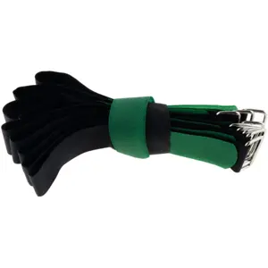 Bridas de velcro con hebilla metálica 400x30mm - verde - [10unid.]