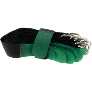 Bridas de velcro con presilla metálica 200x20mm - verde - [10unid.]