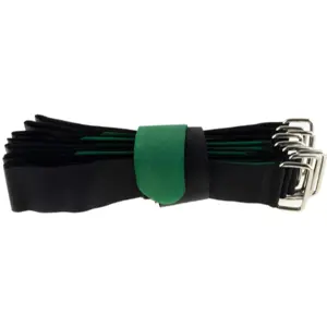 Abraçadeiras de velcro com presilha em metal 600x38mm - verde - [10unid.]